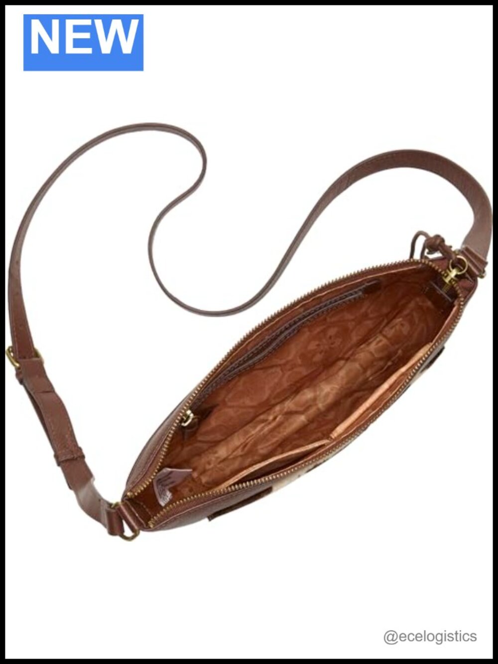 Lucky Brand Tali Crossbody Bag Leather Zipper Closure Handbag - Picture 3 of 3